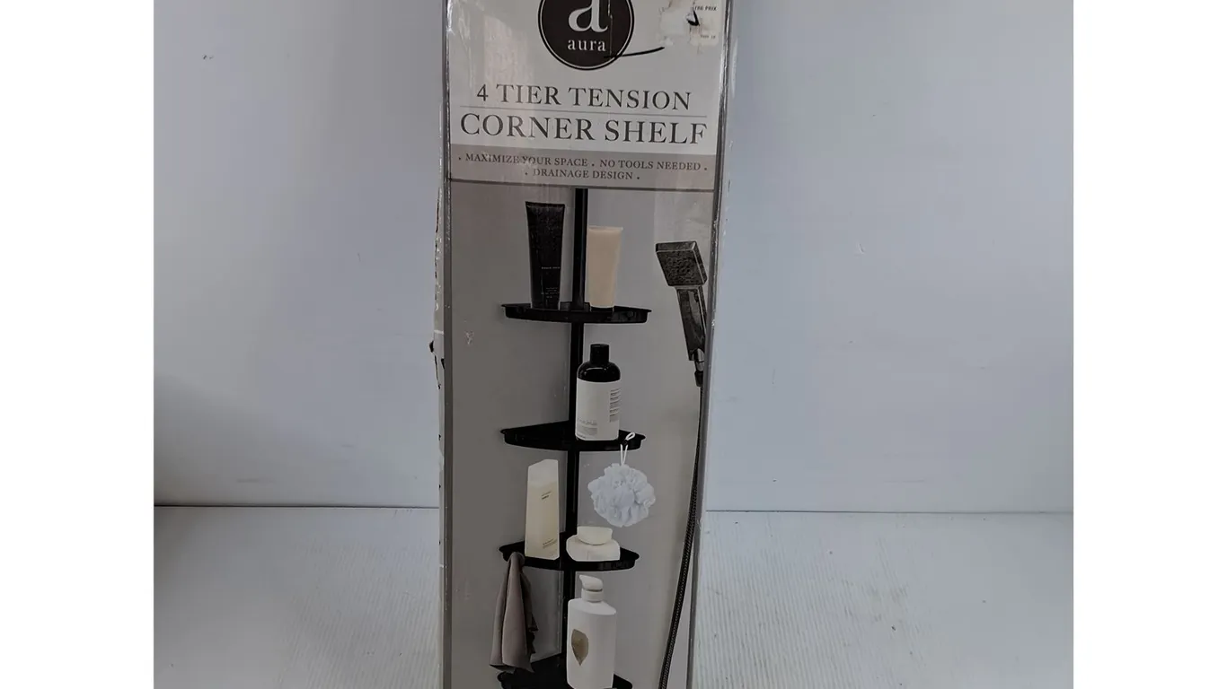 4 Tier Tension Corner Shelf