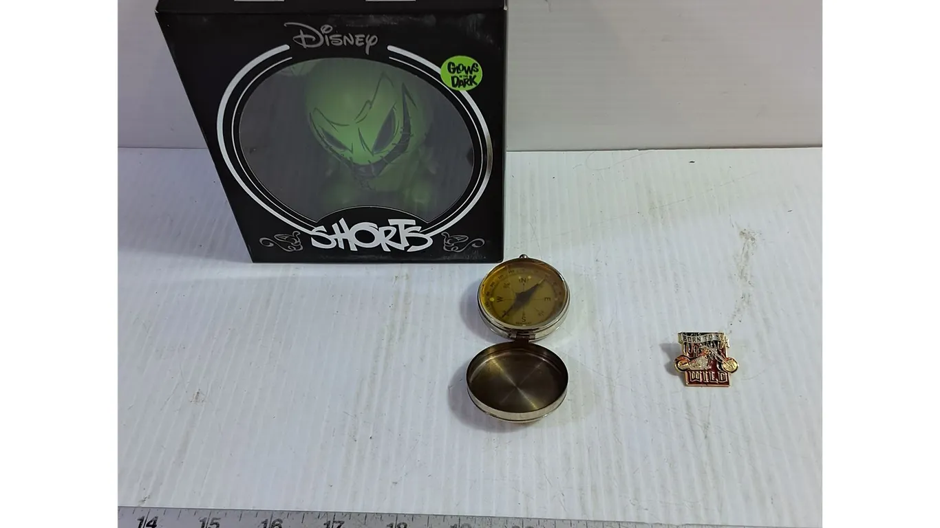 Disney Shorts Figure, Pocket Compass, Pin