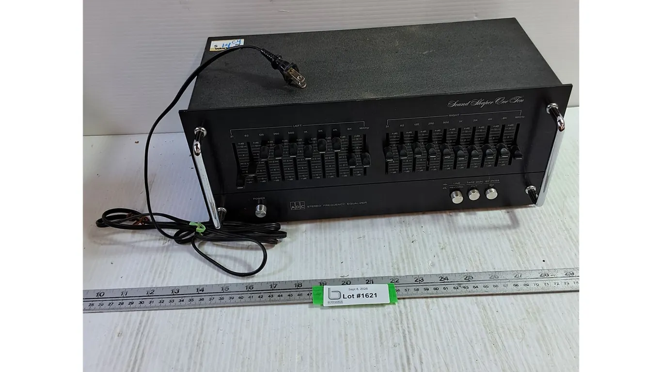 ADC Stereo Frequency Equalizer Sound Shaper One Ten - Powers On