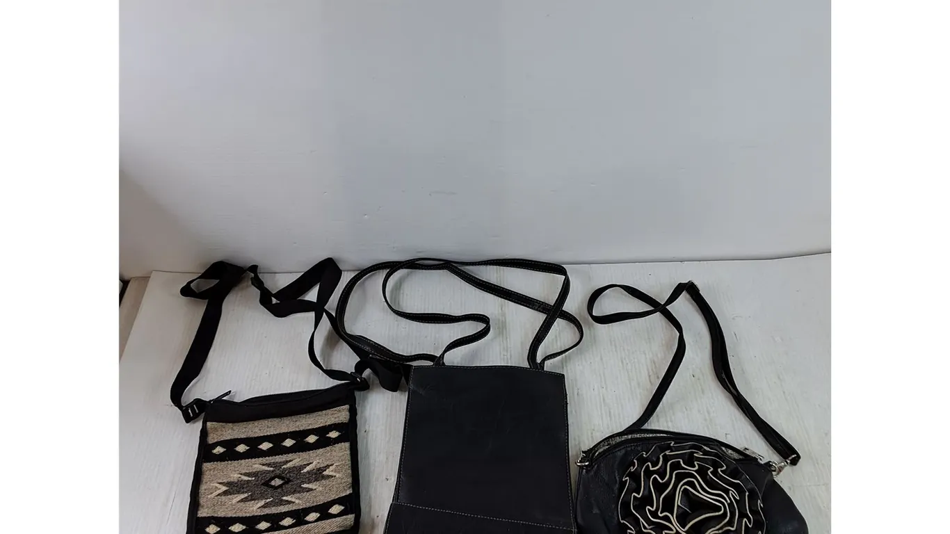 (3) Purses, (2) Black (1) White with Black Details