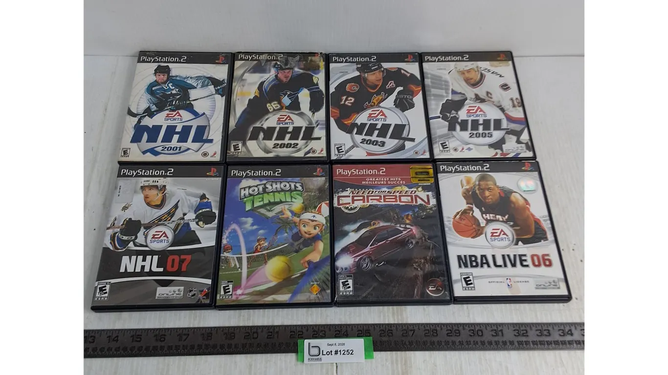 (8) PS2 Video Games - NHL 2001-2007, Need For Speed Carbon