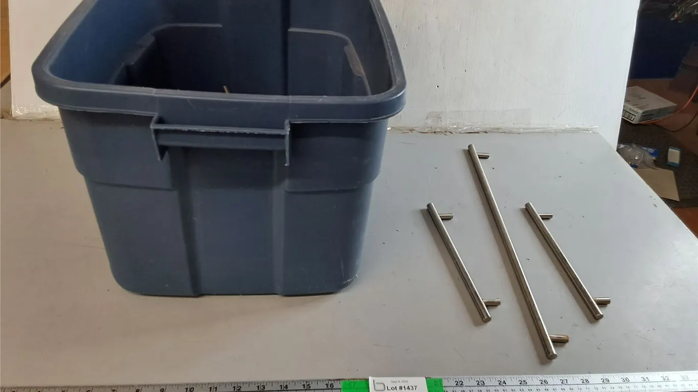 Storage Tub 21.5" x 15" x 12", T Bar Cabinet Pulls Up to 20"- Can't Ship