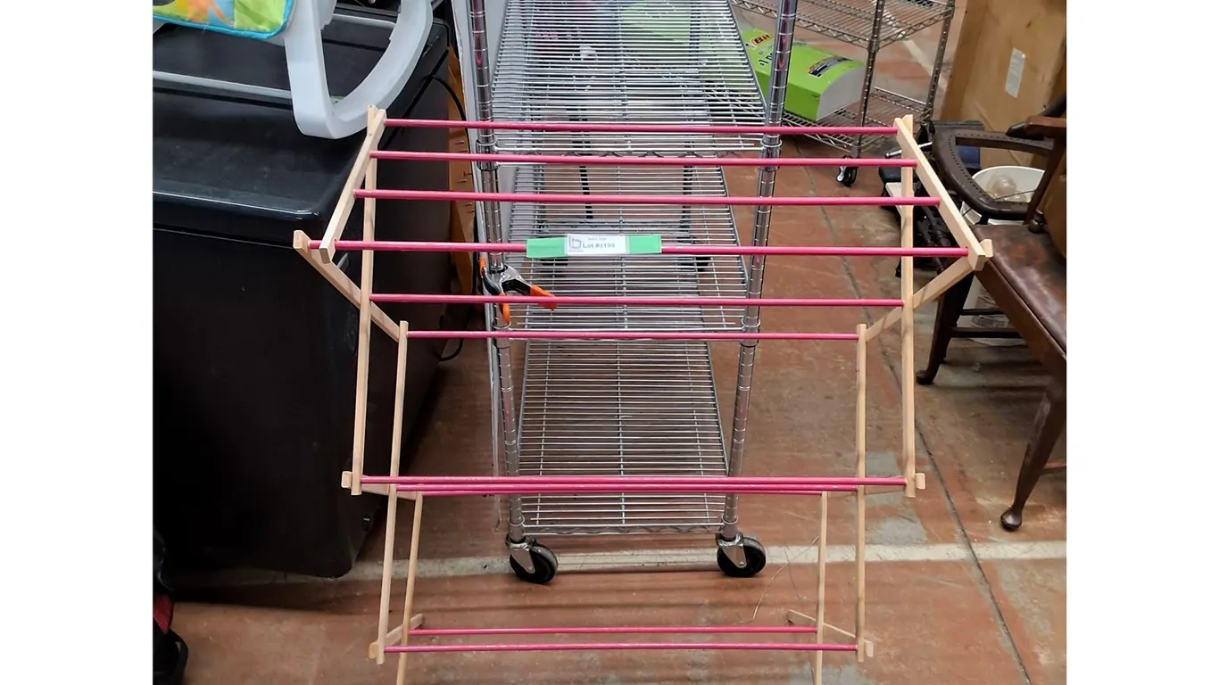 Folding Clothes Rack 42" x 29" x 14", Pickup Only