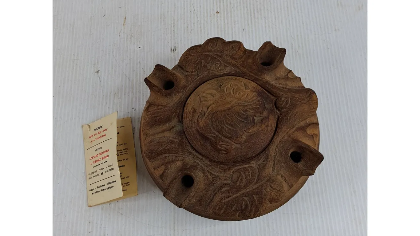 Vintage Carved Wood Dish