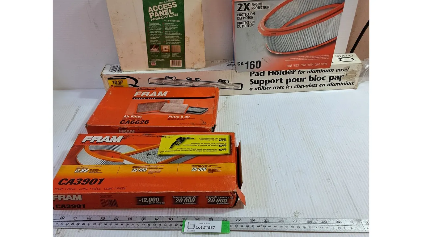 FRAM Air Filters, Pad Holder, Access Panel