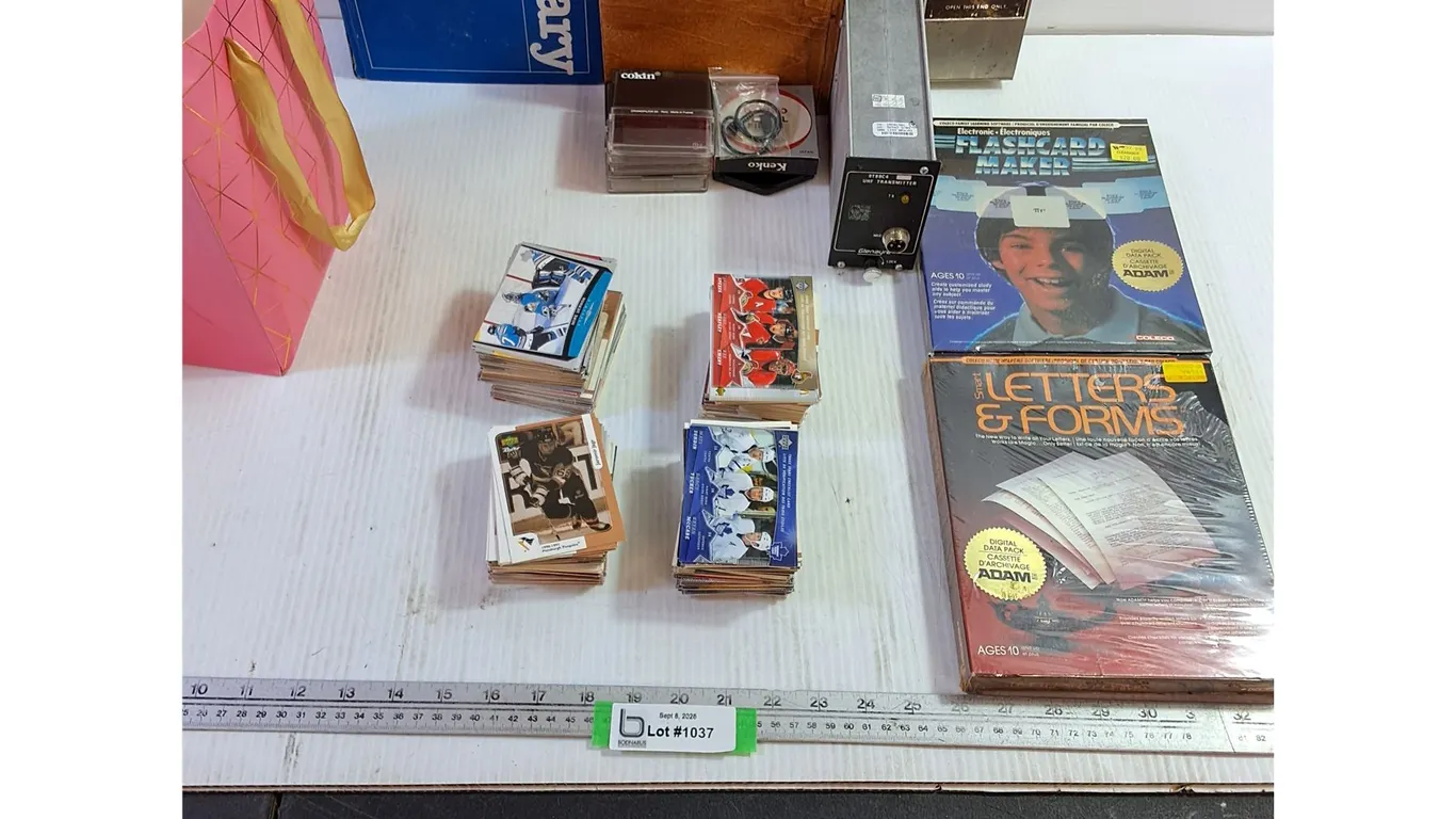 (300 ) Hockey Cards, Dictionary, Lens Filters, Misc