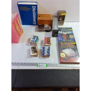 (300 ) Hockey Cards, Dictionary, Lens Filters, Misc
