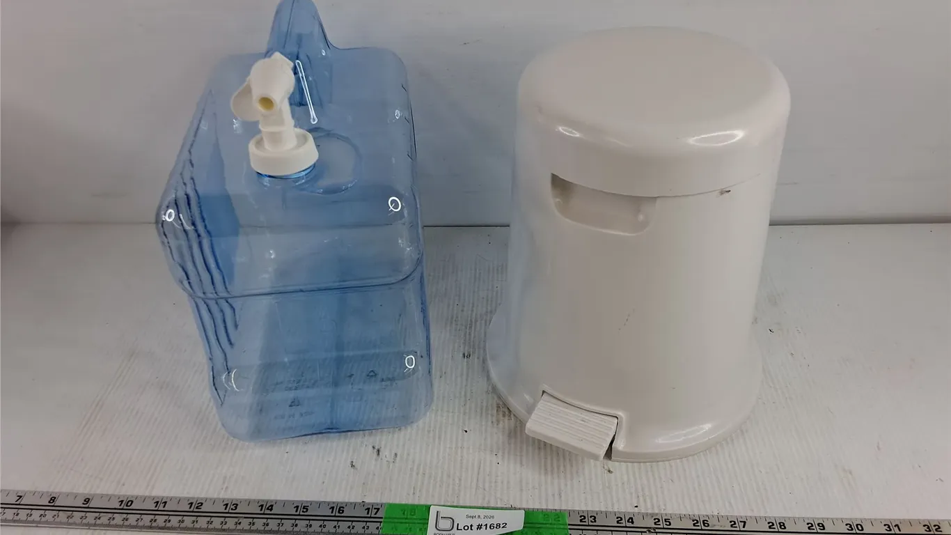 Water Jug & Plastic Garbage Bag