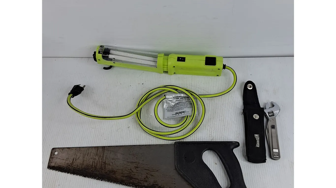 Handsaw, Windriver Multi Tool, Trouble Light - Powers On, As Is