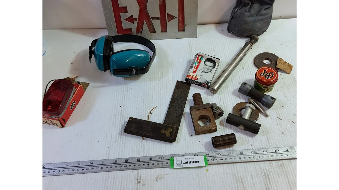 Exit Sign, Grote Light, Ear Muffs, Metal Pieces, Misc