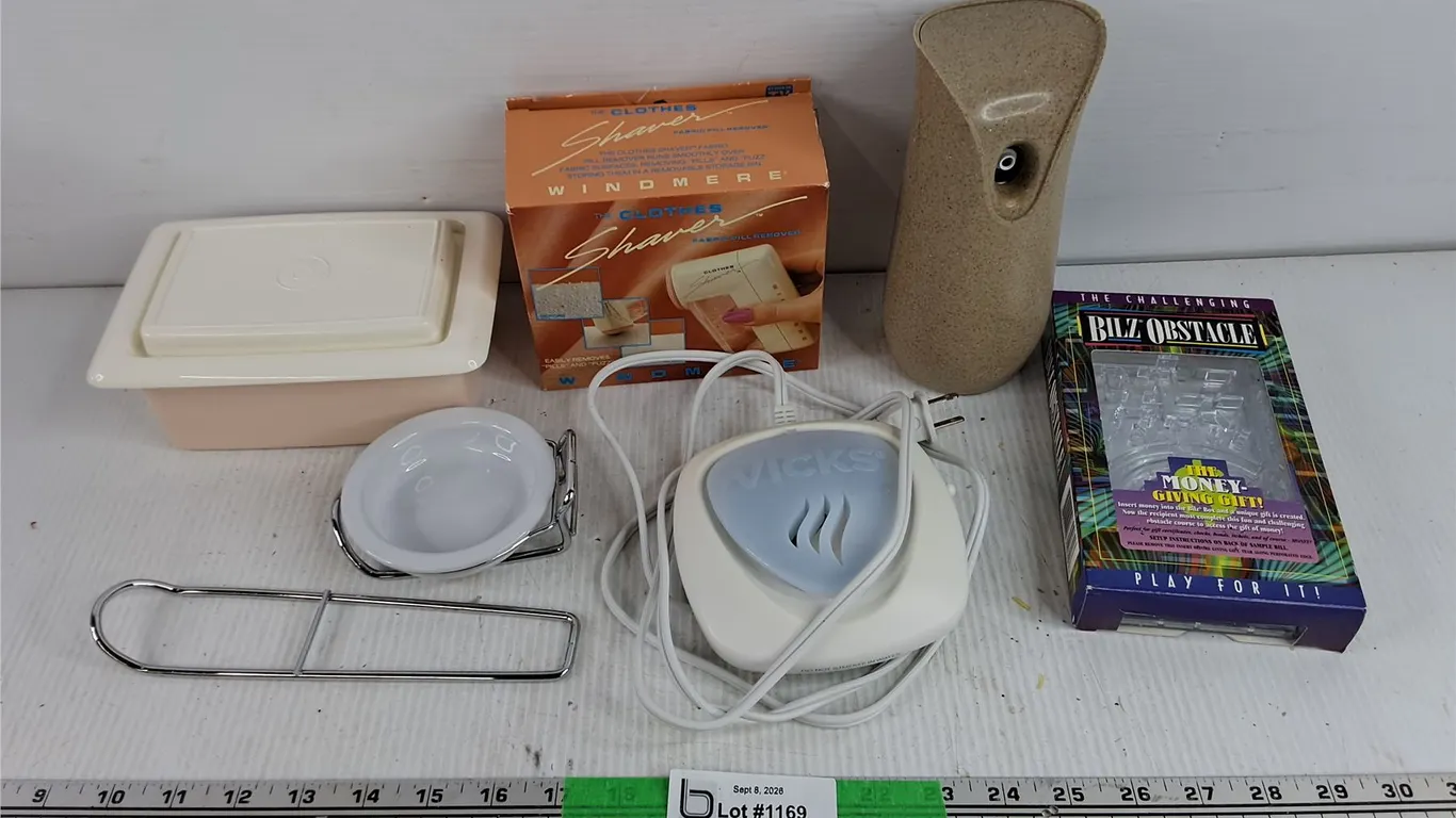 The Clothes Shaver, Tupperware Food Container, Air Wick Dispenser, Misc