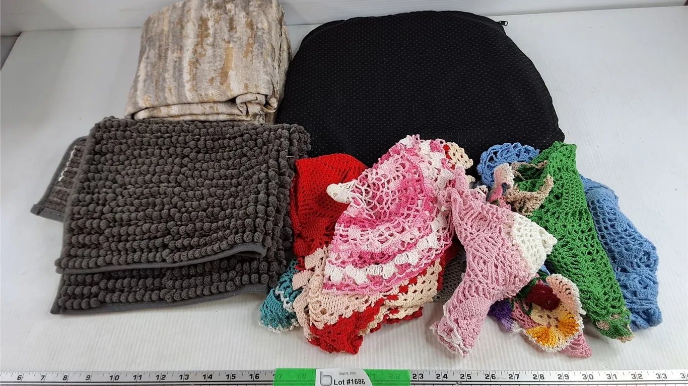 Doilies, Seat Pad, Bathroom Mat, Misc