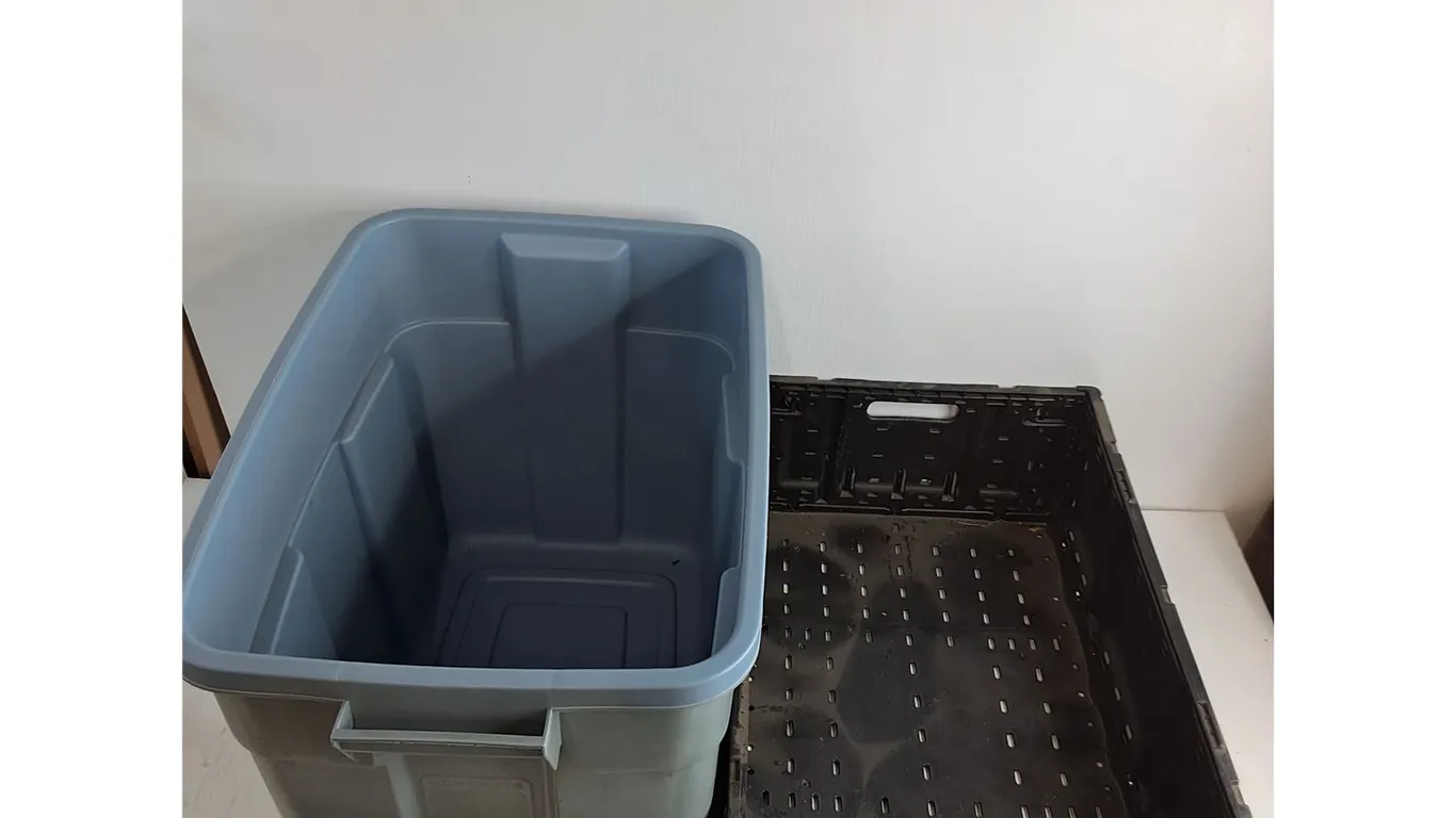 (2) Storage Bins - 17x15x22" & 15x23x8" - Cannot Ship