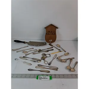 Assorted Spoons/Butter Knives, Cake Server, Wall Mounted Spoon Rack