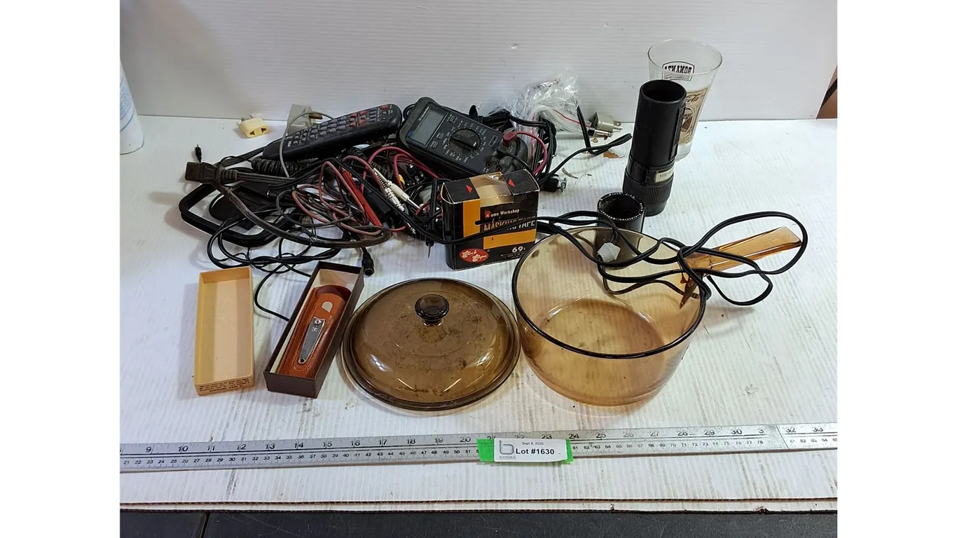 Coca-Cola Glass, Automotive Meter, Comb, Misc Electronic Equipment