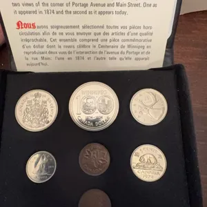 1974 Royal Canadian Mint Winnipeg Centennial Proof-Like Coin Set