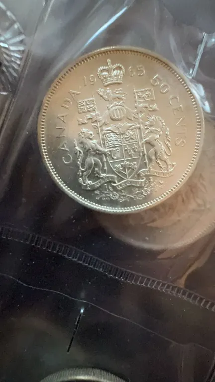 1965 Canada 50 Cent Coin, 80% Silver, 11.66g