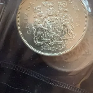 1965 Canada 50 Cent Coin, 80% Silver, 11.66g