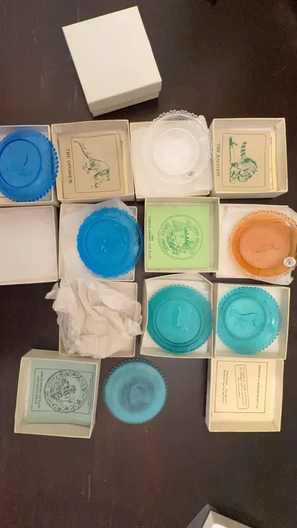 Thornton W. Burgess Society Limited Edition Glass Cup Plates Set