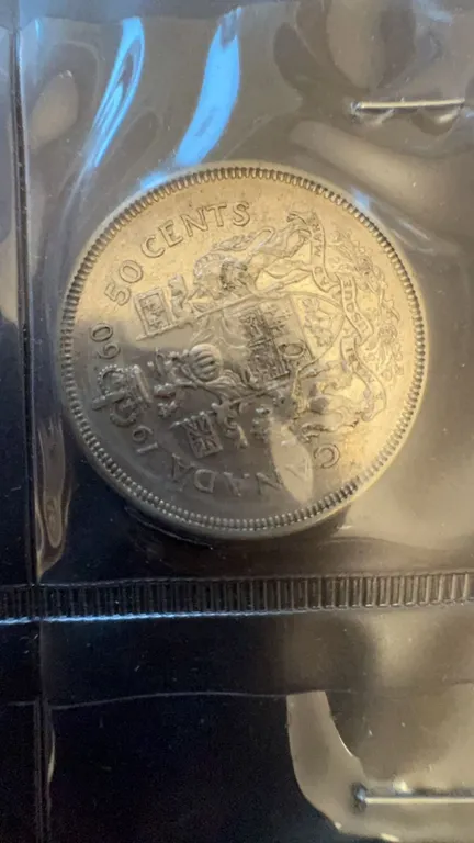 1960 Canada 50 Cents Coin 80% Silver 11.66g Elizabeth II