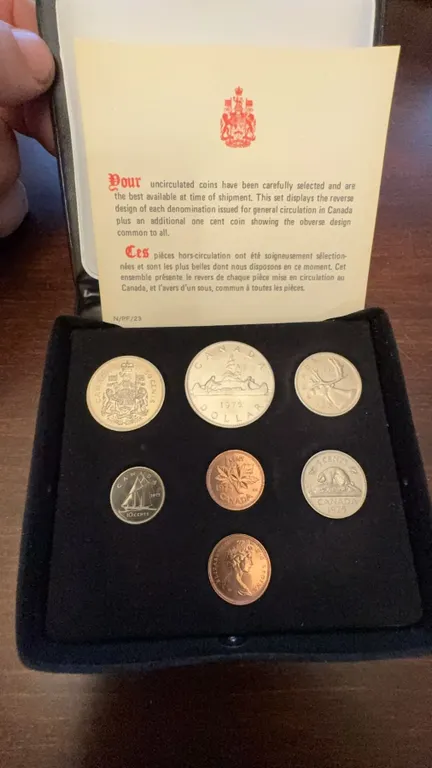 1973 Canadian Uncirculated Coin Set in Case