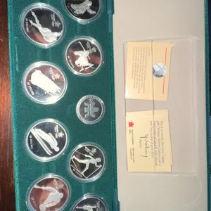 1988 Calgary Olympic Winter Games Silver $20 Coin Set (12 Coins, RCM)