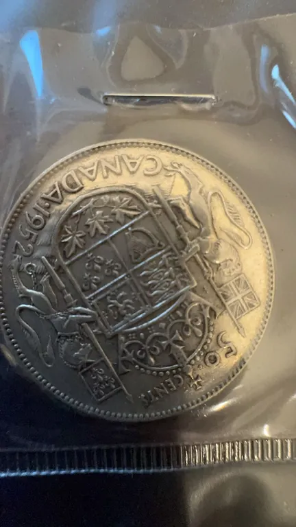1932 Canadian 50 Cent Silver Coin, George V