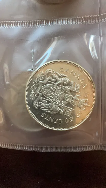 Canada 50 Cents Coin, 80% Silver, 11.66g, Elizabeth II