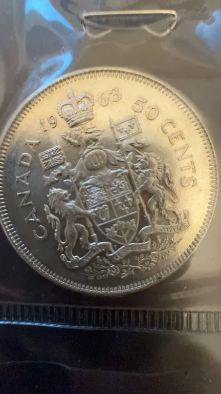 1963 Canada 50 Cents Silver Coin Elizabeth II