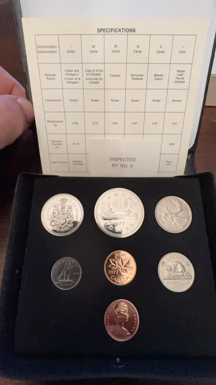 1977 Canada Specimen 7-Coin Set in Original Case