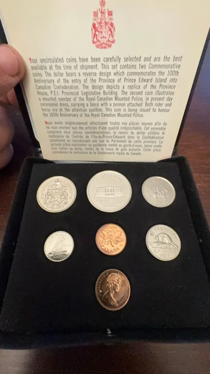 1973 Canada Uncirculated Coin Set With Commemorative Dollars