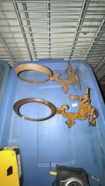 Ornate Cast Iron Wall-Mount Brackets