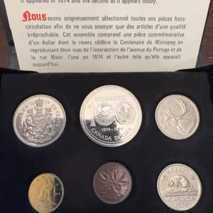 1974 Canada Winnipeg Centennial Proof Coin Set in Case