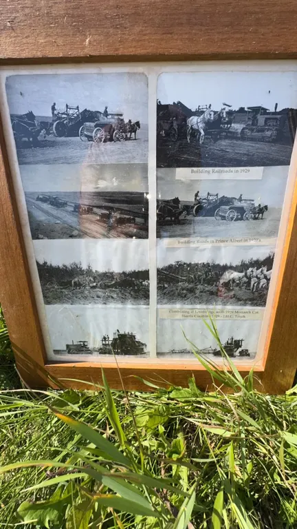 Framed Historical Photo Collage: Railroads and Roads, 1920s-1929