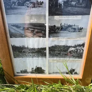 Framed Historical Photo Collage: Railroads and Roads, 1920s-1929