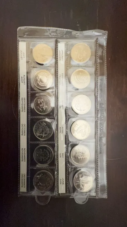 Millennium Canada 2000 Royal Canadian Mint 25-Cent Coin Set