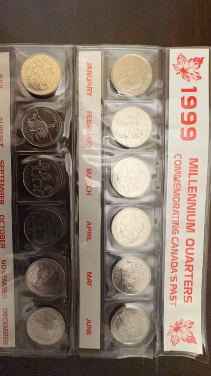 1999 Millennium Quarters Commemorative Set (12 Coins)