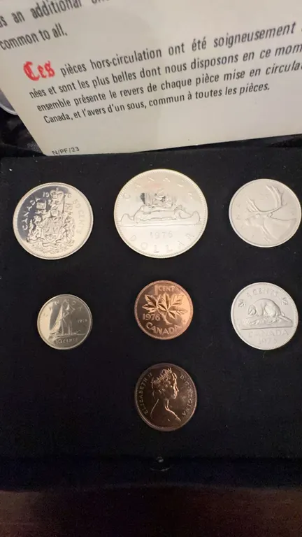 1976 Canadian Uncirculated Coin Set with Case