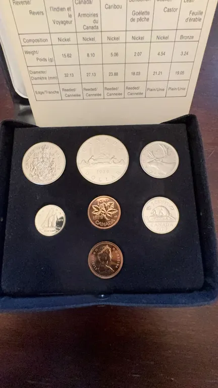 1979 Canada 7-Coin Proof-Like Set with Case and Specifications