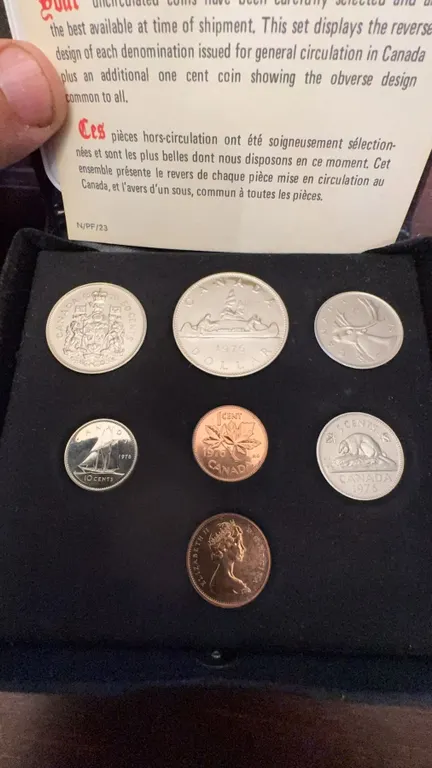 1976 Canada Uncirculated 7-Coin Set with Original Case