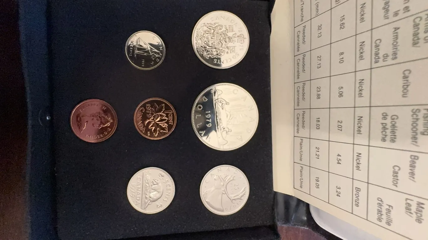 1979 Royal Canadian Mint Specimen Coin Set in Original Case