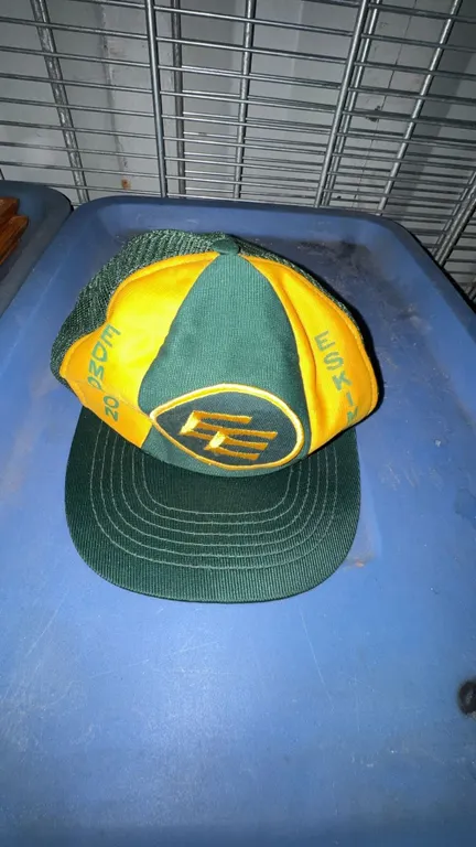 Edmonton Eskimos Green and Yellow Mesh Trucker Hat