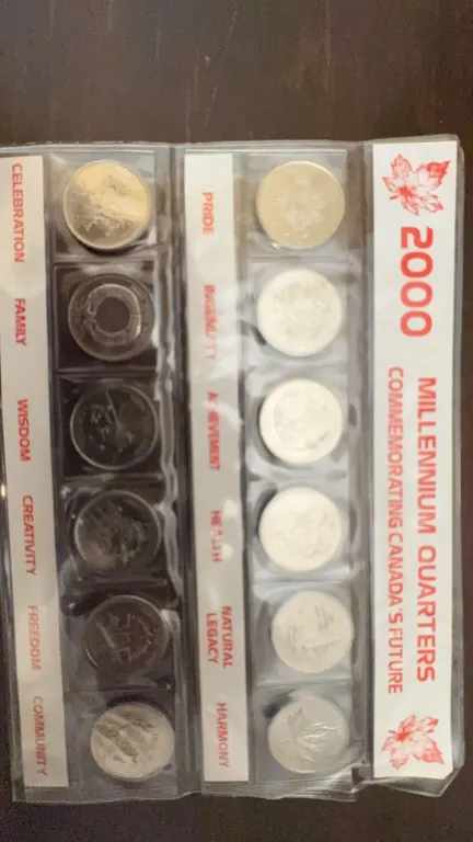 2000 Canadian Millennium Quarters Set in Original Packaging