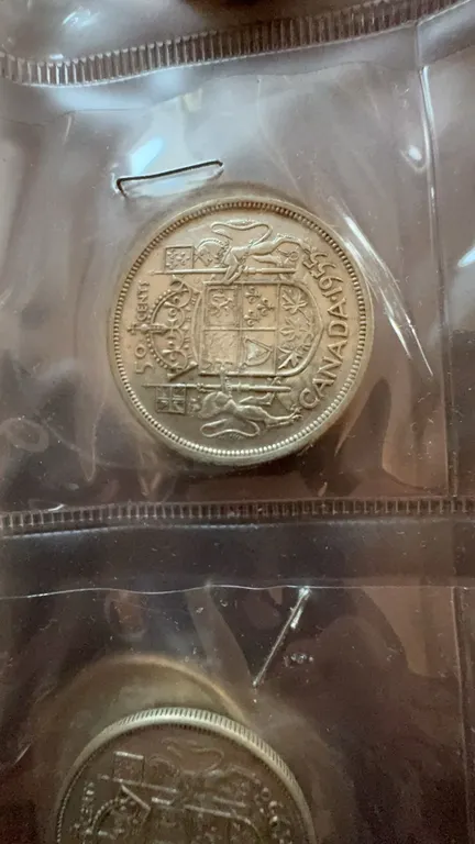 Canadian 50 Cents Queen Elizabeth II 80% Silver Coin, 11.66g