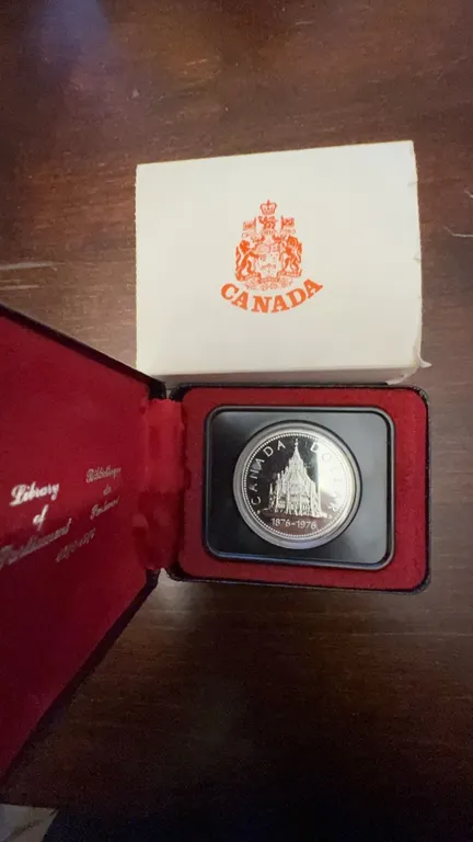 1976 Canada Proof Silver Dollar Parliament Bicentennial Coin