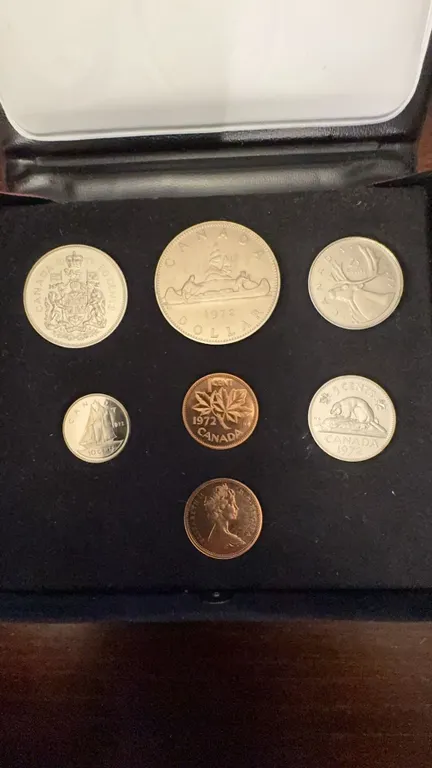 1972 Canada Prooflike Coin Set in Original Case