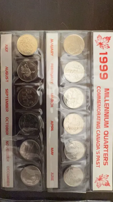 1999 Millennium Quarters Commemorative Set Canada