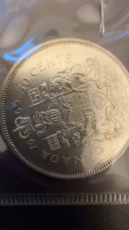 1965 Canada 50 Cents Coin 80% Silver 11.66g Elizabeth II