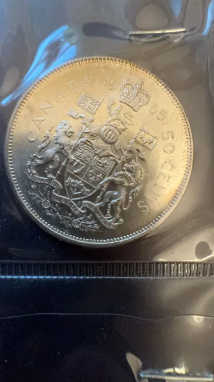 1985 Canada 50 Cents Coin, 80% Silver, 11.66g