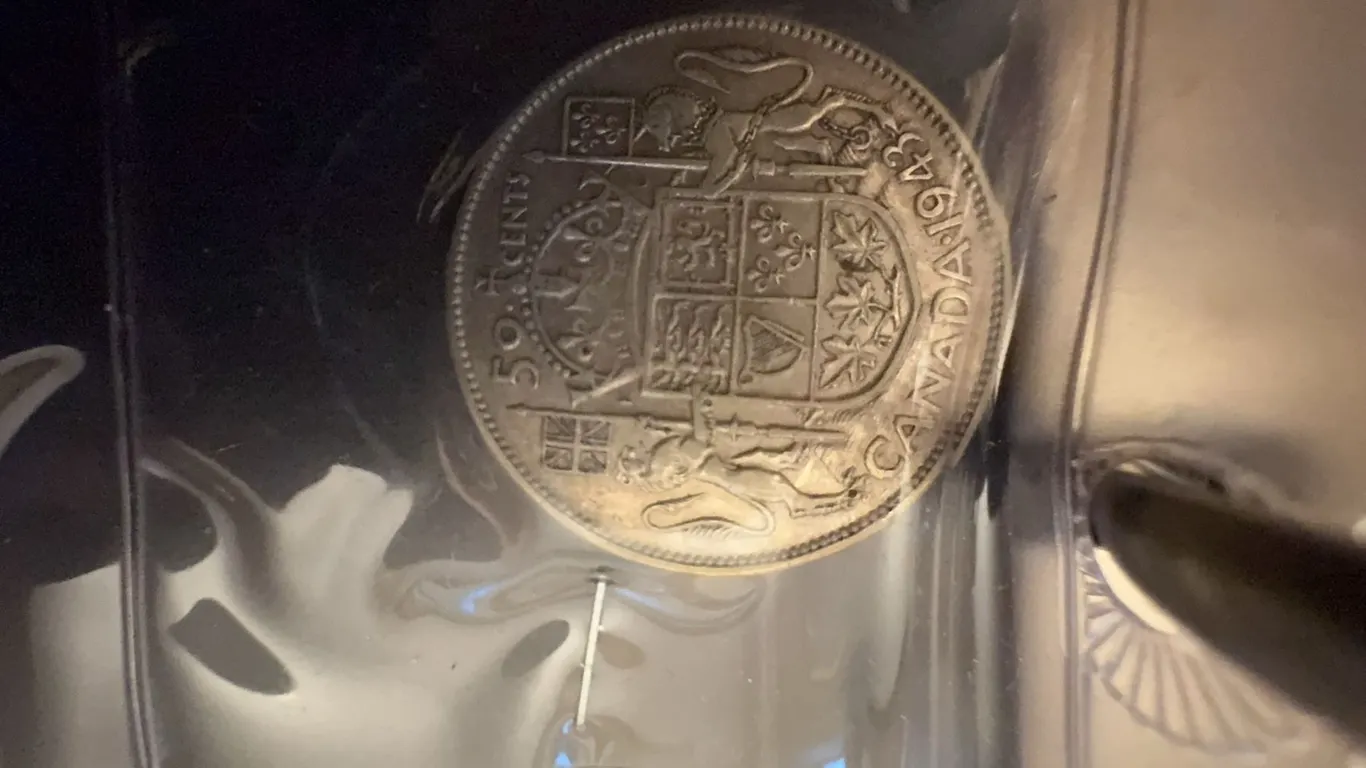 1948 Canada 50 Cents Silver Coin George VI